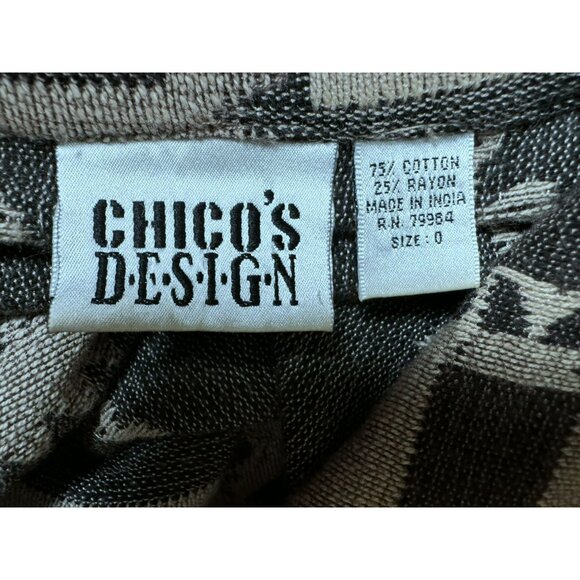 Chico's Wearable Art Aztec Tribal Print Woven Texture Button Front Jacket 0 XS-S - Picture 5 of 5